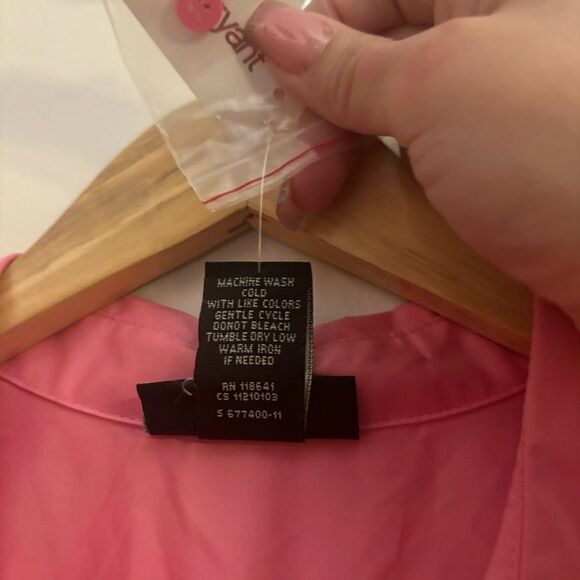 Lane Bryant NWT Women’s Pink Button Down Career Professional Office Top 18 - Picture 5 of 6